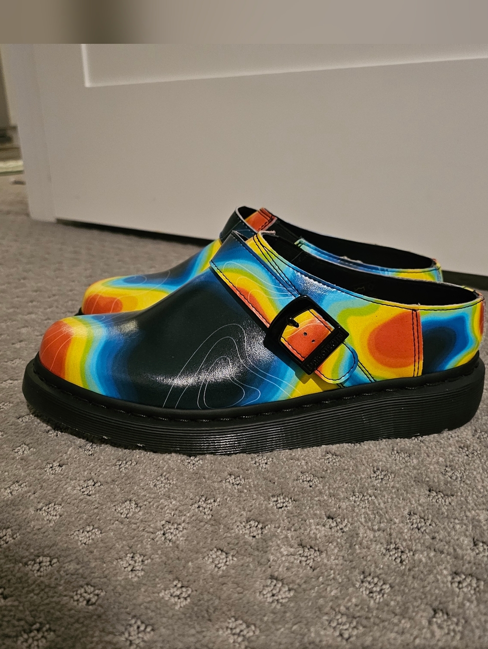 Doc Martens ISHAM GENIX THERMAL MAP LEATHER SLINGBACK MULE mules size 9